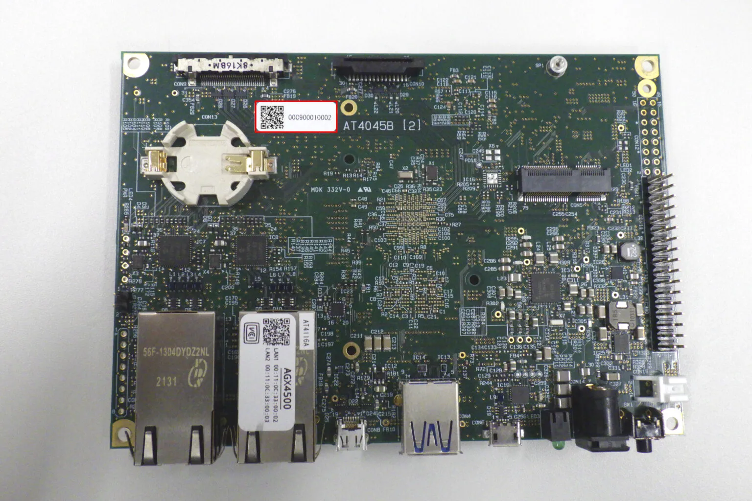 電池ボックスの横のQRコード