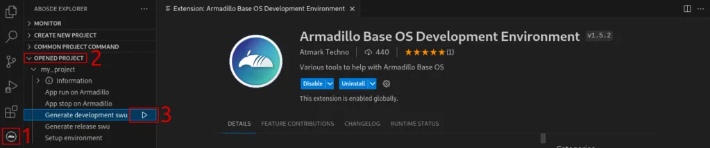 Run This Commandボタンの位置