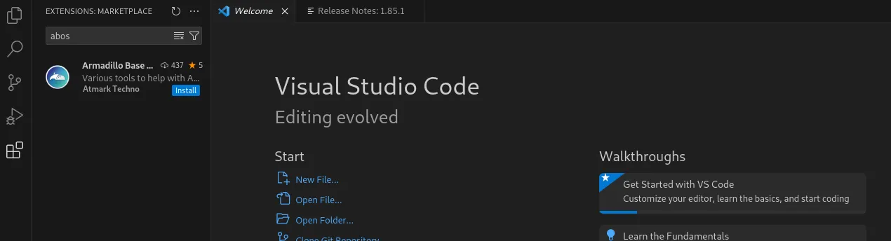 Armadillo Base OS Development Environment